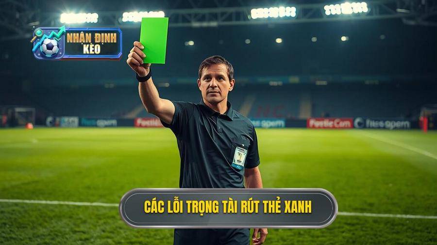 3. Các lỗi trọng tài rút thẻ xanh
