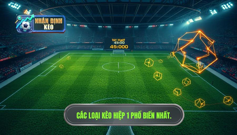 Các loại kèo phổ biến khi nhận định kèo hiệp 1